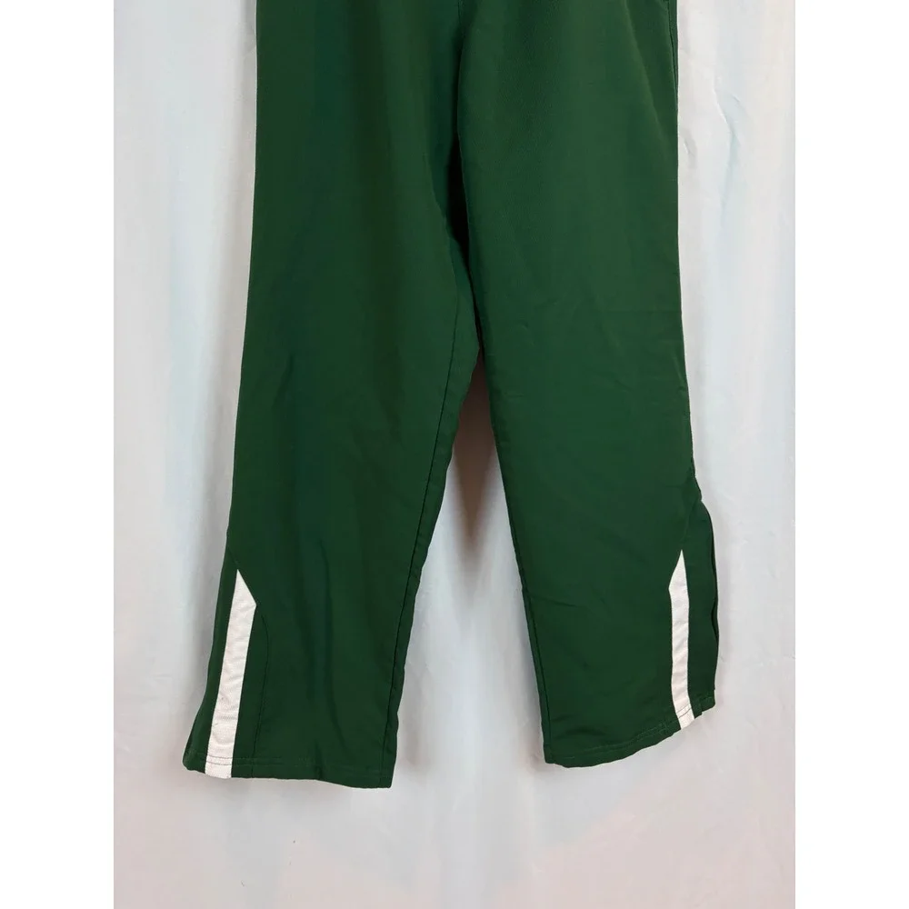 Russell Athletic Small Green Track Pant Mesh Lined Side Zip S95WDXK Forest Green